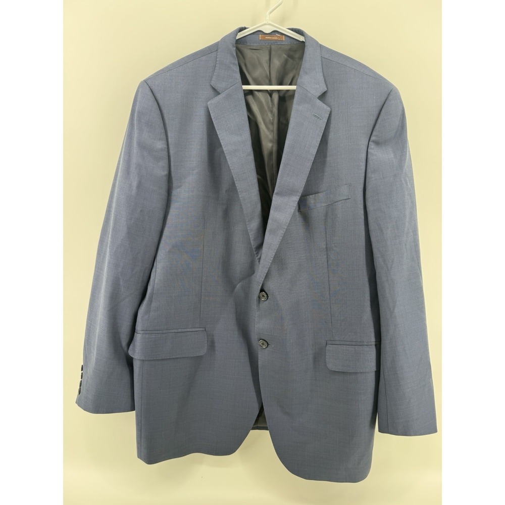 Peter Millar Sport Coat Mens Size 46T (long) Blue Wool Two Button Double Vented